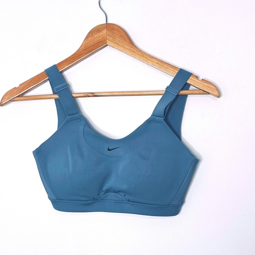 Nike Dri FIT Indy Light Support Sports Bra Blue XS Adjustable Straps